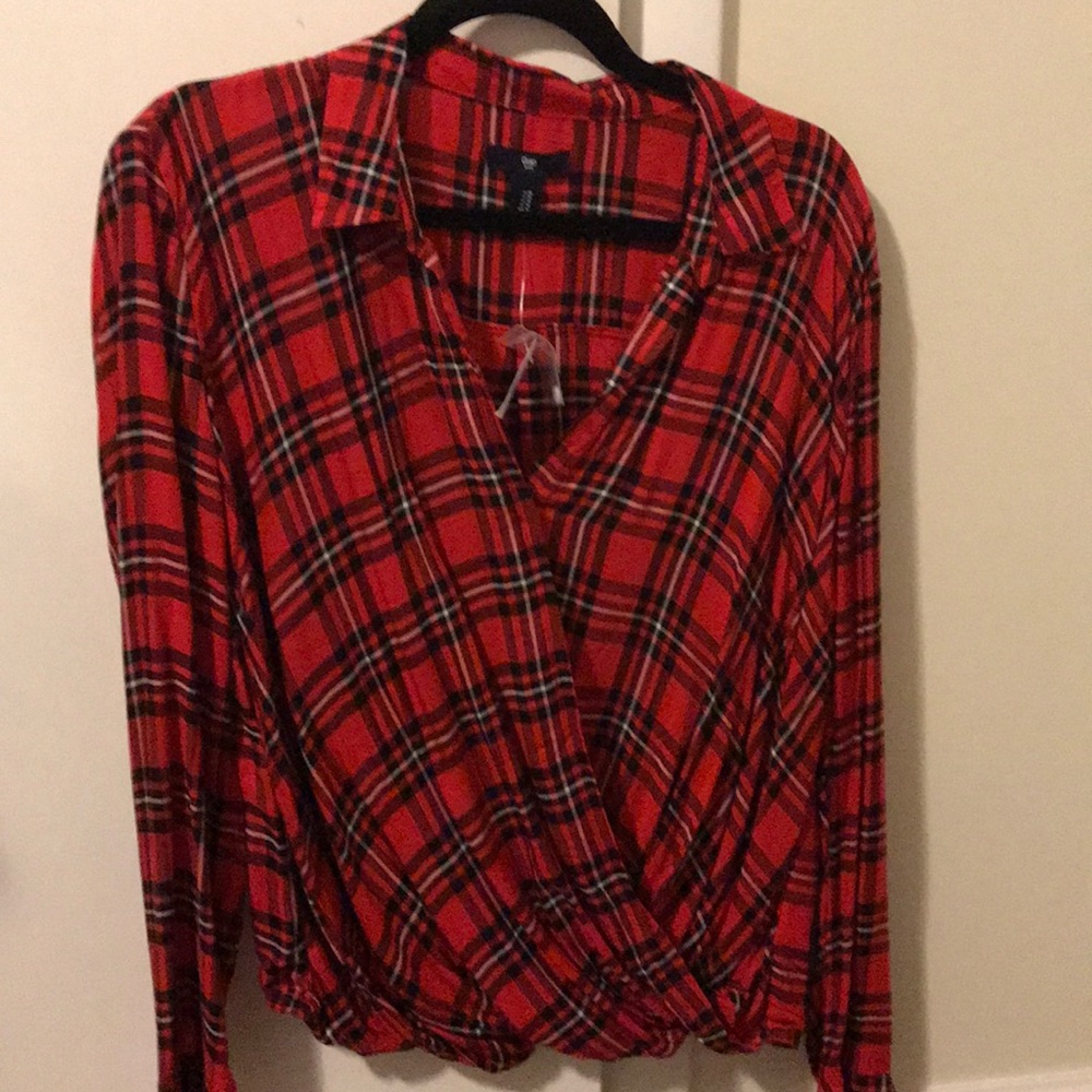 Plaid crisscross shirt from gap